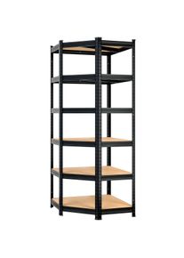 Monzana Schwerlasteckregal 180x70x40cm Schwarz 875kg