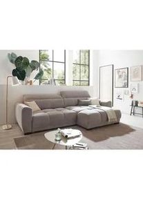 Livetastic Ecksofa , Taupe , Textil , Ottomane rechts, L-Form , 297x170 cm , Made in Eu , Rücken echt, Armteil links, Armteil rechts, elektrischer Sitzvorzug , Wohnzimmer, Sofas & Couches, Wohnlandschaften, Ecksofas