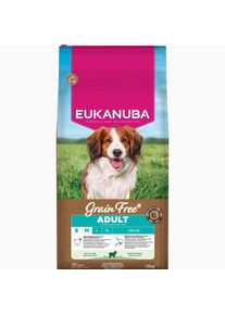 12kg eukanuba Grain Free Adult Small & Medium Agneau croquettes pour chien