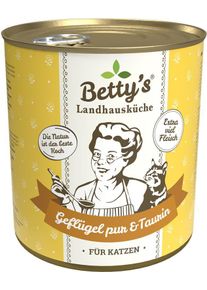 Bettys Landhausk&uuml;che Cat Nassfutter mit Gefl&uuml;gel pur, 6x800g