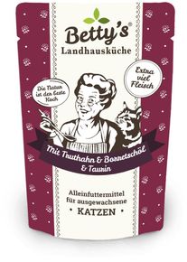 Bettys Landhausk&uuml;che Cat Nassfutter mit Truthahn & Borretsch&ouml;l, 12x100g