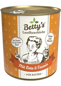 Bettys Landhausk&uuml;che Cat Nassfutter mit Ente & Gefl&uuml;gel, 6x800g