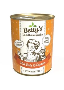 Bettys Landhausk&uuml;che Cat Nassfutter mit Ente & Gefl&uuml;gel, 6x400g