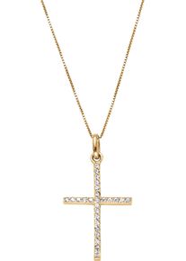 Damen Anhänger mit Kette Silber vergoldet 925 Größe 0