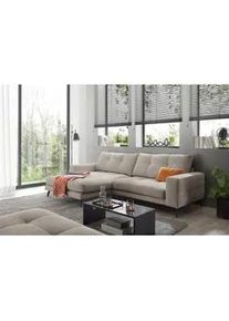 Livetastic Ecksofa , Greige , Textil , Füllung: Schaumstoffflocken , Ottomane links, L-Form , 247x171 cm , Made in Eu , Rücken echt, Armteil links, Armteil rechts , Wohnzimmer, Sofas & Couches, Wohnlandschaften, Ecksofas
