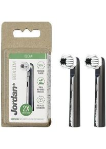 Jordan, Zahnbürstenkopf, Green Clean Elektrische Zahnbürstenköpfe für elektrische Zahnbürste 2er Pack (2 x)