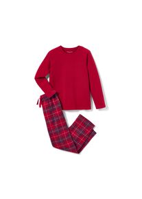 Tchibo - Kinder-Flanell-Pyjama - Unisex - Gr. 134/140 - weiß/kariert