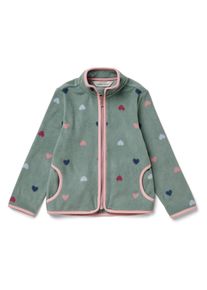 Tchibo - Kinder-Fleecejacke - M&auml;dchen - Gr. 122/128 - gr&uuml;n/print