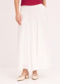 bonprix Femei Fustă maxi, alb, 50