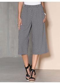 Dames Culotte in broekrokmodel in zwart/wit geruit ,maat 38, WITT, 70% Polyester, 30% Viscose