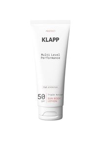 Klapp Cosmetics Prestaties op meerdere niveaus Sun Body Lotion 50 SPF After Unisex 200 ml