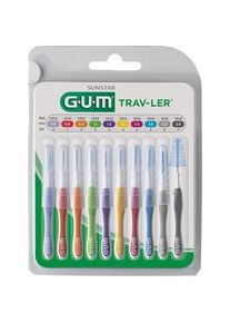 Sunstar Gum, Zahnseide, GUM TRAV-LER Broom 10 Pieces
