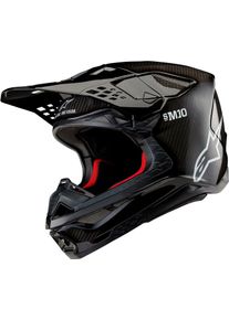 Alpinestars Supertech S-M10 Solid, motocross helmet , color: Black , size: S