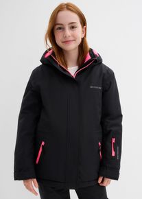 bonprix Wasserdichte Skijacke mit sportiven Details, schwarz