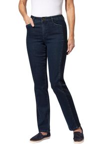 Dames Jeans met geborduurde zijnaad dark-blue Maat 50