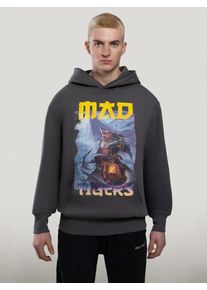 MAD TIGERS Sudadera 'Dark Oceans', Hombres, gris, talla M