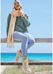 ELBSAND Dames Sneaker in beige ,maat 41, Witt, 100% Kunststof