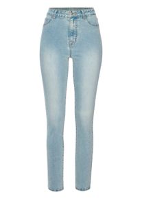 Lascana Dames Jeansjegging in light blue washed ,maat 34, Witt, 98% Katoen, 2% Elastan
