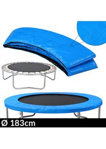 Monzana Cojín de protección borde cama elástica azul 183cm diámetro