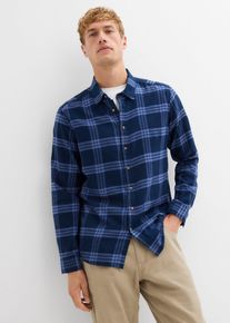 bonprix Hossz&uacute; ujj&uacute; flanel ing tiszta bio-pamutb&oacute;l, k&eacute;k, 43/44 (XL)