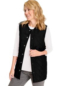 Dames Bodywarmer met gewatteerde garnering zwart Maat 50