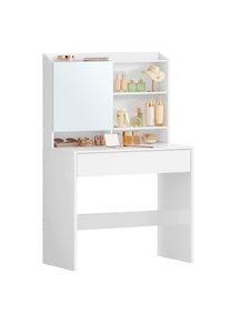 Boxxx Schminktisch, Wei&szlig;, Holzwerkstoff, 1 Schublade(n) Schubladen, Wange, 40x136x70 cm, Schlafzimmer, Schminktische