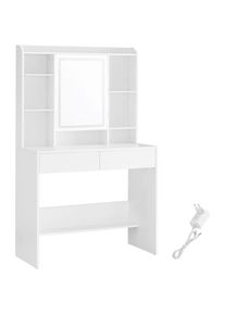 Boxxx Schminktisch, Wei&szlig;, Glas, Holzwerkstoff, 2 Schublade(n) Schubladen, rechteckig, Wange, Mehrfarbig, 40x144.7x90 cm, Schlafzimmer, Schminktische