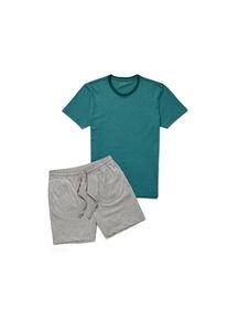 Tchibo - Rövidnadrágos pizsama - férfi - méret S 44/46 - kék/csíkos