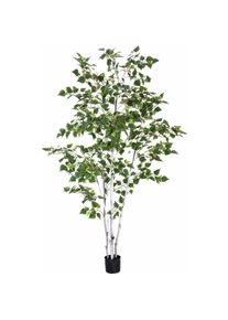 EUROPALMS, Kunstpflanzen, Birkenbaum, Kunstpflanze, 210cm (210 cm)