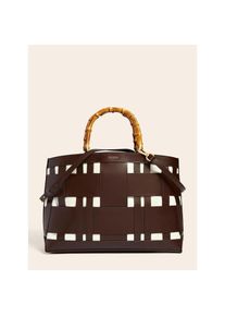 Guess, Tasche, Aida, Leather, Textile Handbag, Dark Brown, HWAIDWL2376, 50 x 35 x 1, Braun