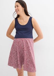 bonprix Femei Rochie de gravide 2 &icirc;n 1 pentru sarcină și alăptare din jerse din bumbac organic, albastru, 44/46