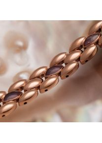 Bracelet Holzkern pour Femme Fairylights (Améthyste/or rose) en bois naturel, taille ajustable