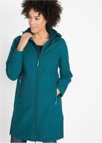 bonprix Női Softshell kabát, vízlepergető, kék, 38