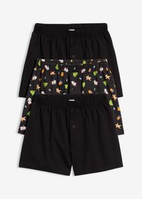 Lot de 3 caleçons 100% coton - noir - taille 164/170 avec coton - bonprix