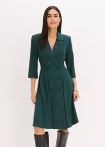 Robe blazer &agrave; jupe &eacute;vas&eacute;e - vert - taille 38 - bonprix