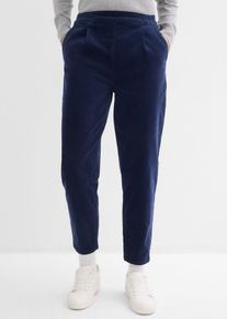 Pantalon en velours c&ocirc;tel&eacute; - bleu - taille 52 avec coton - bonprix