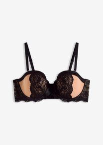 Soutien-gorge balconnet en dentelle d&eacute;licate - noir - taille 90B - bonprix