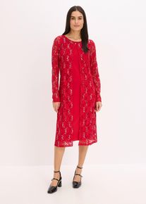 Robe &agrave; dentelle (ens. 2 pces) - rouge - taille 42/44 (M) - bonprix
