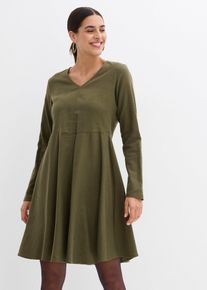 Robe l&eacute;g&egrave;re en flanelle 100% coton - vert - taille 42 - 100% coton - bonprix