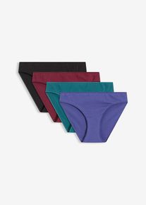 Lot de 4 slips coton - noir - taille 50/52 (XL) avec coton - bonprix
