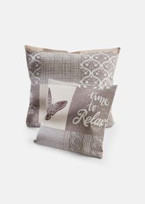 Couvre-lit imprim&eacute; patchwork - beige - taille 250x220 cm - 100% coton - bonprix