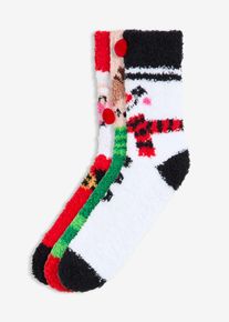 3 paires de chaussettes douillettes - noir - taille 35-38 - bonprix