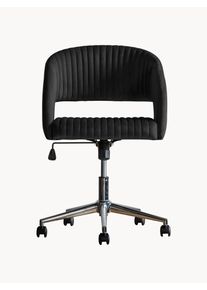 Gallery Direct Cadeira de escritório em veludo regulável em altura Murray Preto Veludo L 56 x P 52 cm