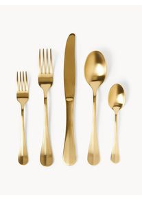 Børstet Bestiksæt Zooey, i forskellige størrelser Guld Metal 1 person (sæt af 5) | Westwing Collection