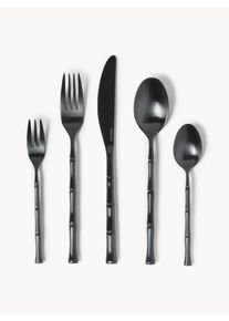 Brushed Cutlery Set Orso, in various set sizes Black Metal 4 personer (sæt af 20) | Westwing Collection