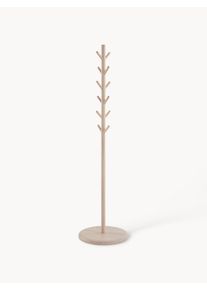 Jotex Bengaleiro de p&eacute; em madeira de pinho Eddison Castanho Madeira, Madeira maci&ccedil;a &Oslash; 39 x Alt 150 cm