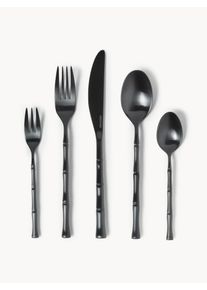 Brushed Cutlery Set Orso, in various set sizes Black Metal 1 person (sæt af 5) | Westwing Collection