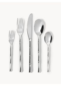 Poleret Bestiksæt Orso, i forskellige størrelser Sølv Metal 4 personer (sæt af 20) | Westwing Collection