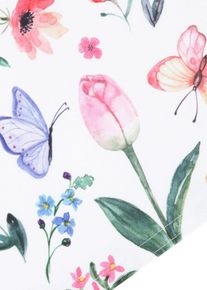 Spisebrikker med trykt blomstermønster (4-pack), hvit, størrelse 30x45 cm, bonprix