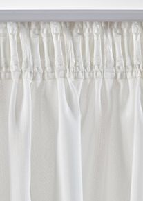 Gardiner i resirkulert materiale (2-pack), hvit, st&oslash;rrelse 145x135 cm, bonprix